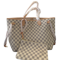 Bolso neverfull cuadros blanco/beige MM – LV