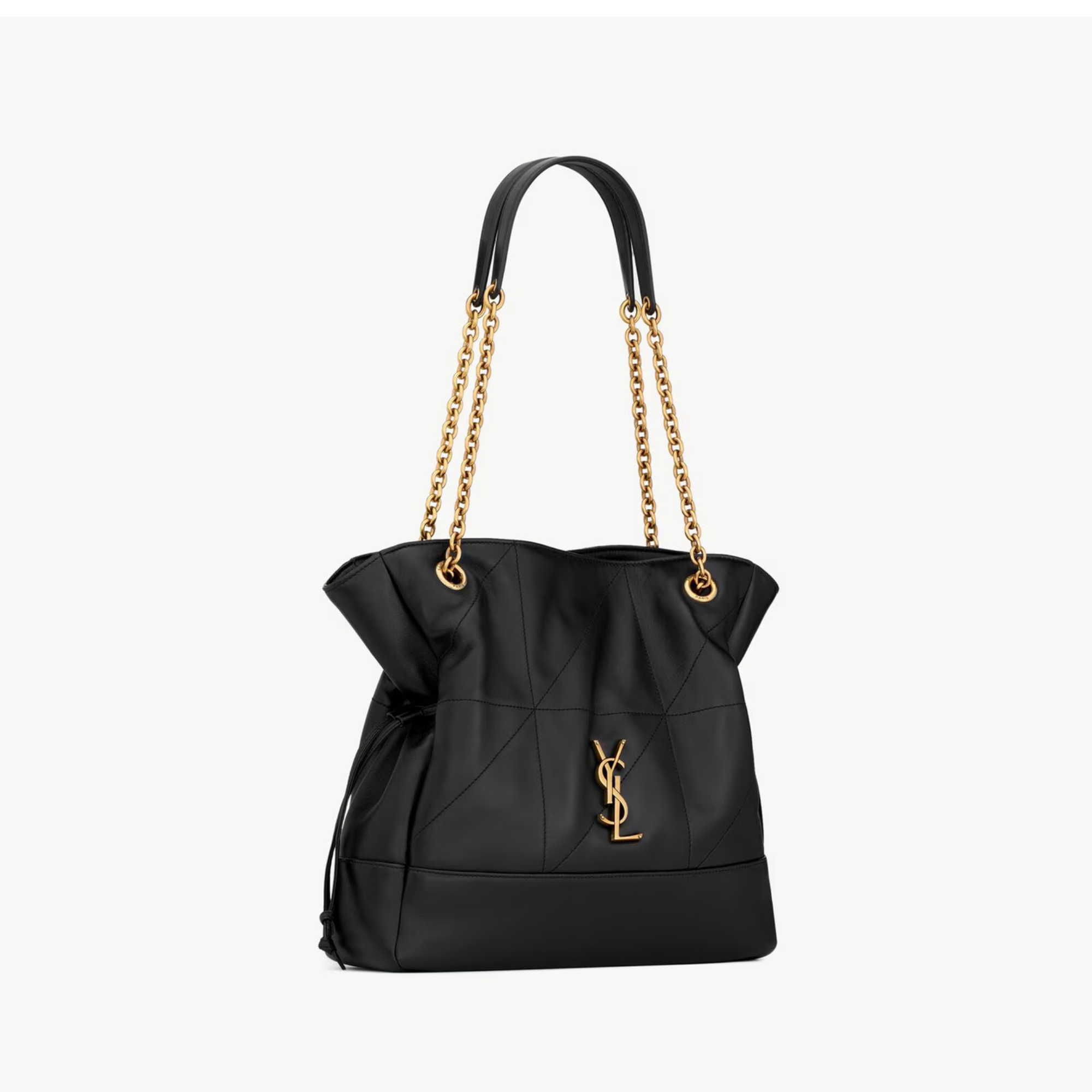 Bolso Negro YSL Pequeño Elegante con Cadena Dorada – Estilo Sofisticado y Atemporal