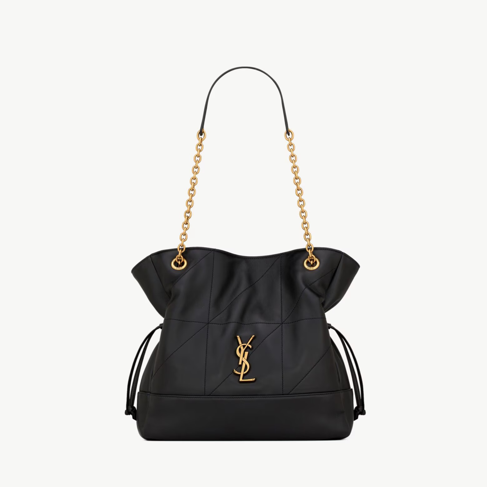 Bolso Negro YSL Pequeño Elegante con Cadena Dorada – Estilo Sofisticado y Atemporal